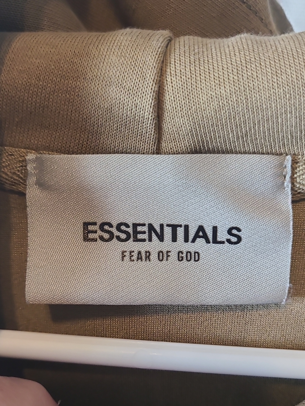 Fear of God Essentials Hoodie White Logo Pullover Mens Small Oversized Raglan - Picture 3 of 5